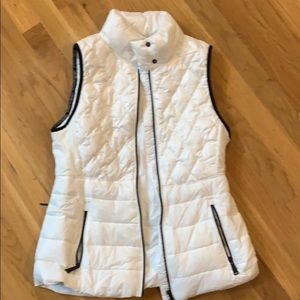 White puffer vest